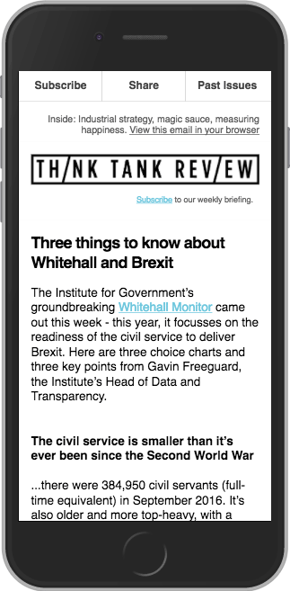 Subscribe to our free weekly briefing